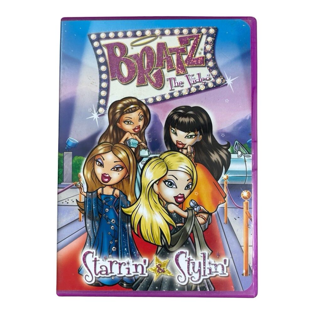 Bratz Starrin & Stylin DVD 2004 MGA Animated Movie Disc Case Booklet Y2K VTG